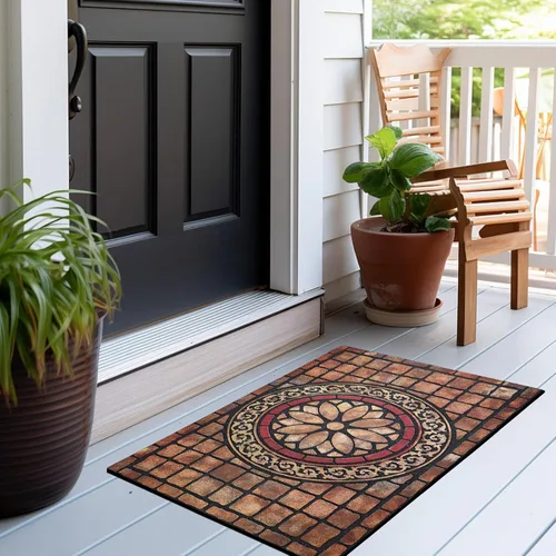 Miniatura 8 de CHICHIC - Alfombra de entrada rectangular grande de 24 x 36 pulgadas, alfombra de entrada para áreas de alto tráfico, alfombra para puerta delantera