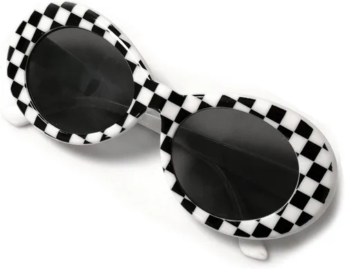 Miniatura 3 de Gafas de sol de montura gruesa ovaladas retro atrevidas, lentes redondas, gafas de clout