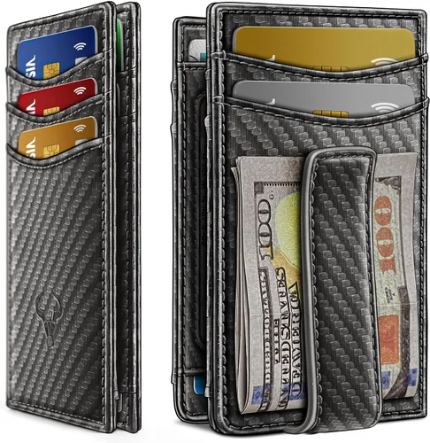 Miniatura 22 de BULLIANT Billetera Airtag para hombre, delgada con clip para dinero, cierre magnético, 12 tarjetas en el bolsillo frontal, bloqueo RFID
