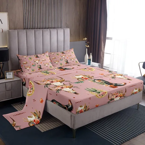 Miniatura 10 de Feelyou Juego de sábanas de Taichi para niños, tamaño individual, juego de sábanas Ying Yang con peces dorados, juego de ropa de cama para niños