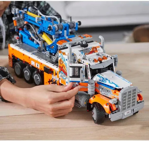 Miniatura 5 de Lego 42128 Technic - Camión de remolque resistente con grúa de juguete para niños y niñas con funciones mecánicas, juego de construcción de modelos