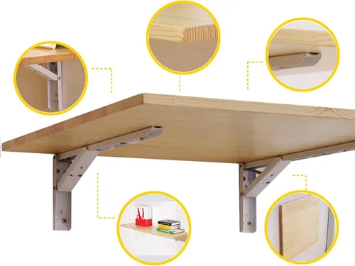 Miniatura 6 de Mesa plegable de hojas colgantes para montaje en pared, mesa de lavandería plegable, mesa plegable montada en la pared para lavandería, escritorio