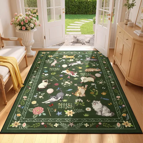 Miniatura 42 de Unirea Alfombra pequeña lavable beige de 2 x 3 para puerta de entrada interior, antideslizante, alfombra de entrada de animales suave para cocina