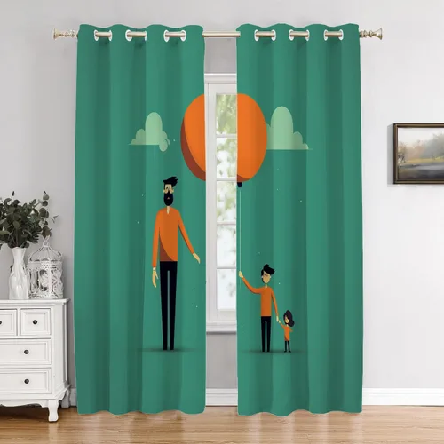 Miniatura 105 de Cortinas opacas de poliéster multicapa para cafetería, con diseño de diamantes, 2 unidades, 26 x 24 pulgadas
