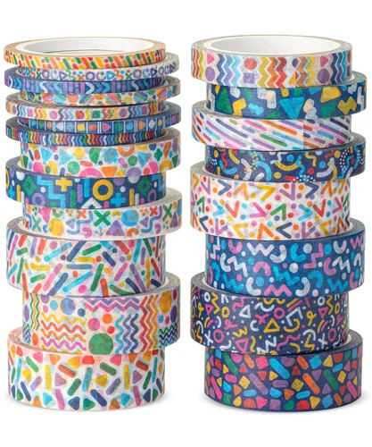 Miniatura 12 de Mr. Pen - Juego de cintas Washi de cuadrícula, 7 rollos, 0.6 pulgadas, cinta washi para diario, cinta decorativa, cinta de diario, cinta
