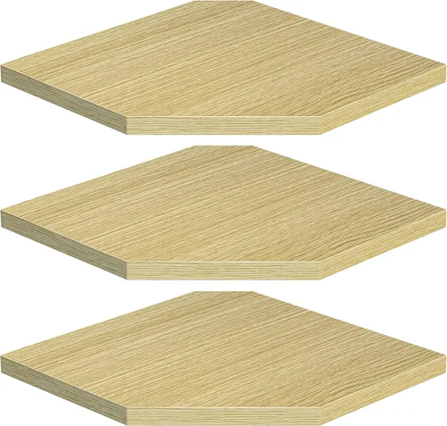 Miniatura 26 de Estante esquinero para montaje en pared, estantes de esquina flotantes, juego de 3 estantes de pared esquineros, estantes de almacenamiento de pared