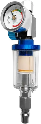 Miniatura 7 de beduan Filtro separador de aceite de agua, filtro NPT macho y hembra de 1/4 de pulgada para pistola rociadora de hilo de aire (2 unidades)