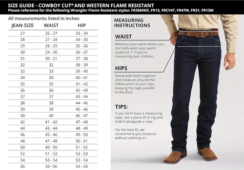 Miniatura 7 de Wrangler Jean FR resistente al fuego de ajuste original para hombre, Stonewash