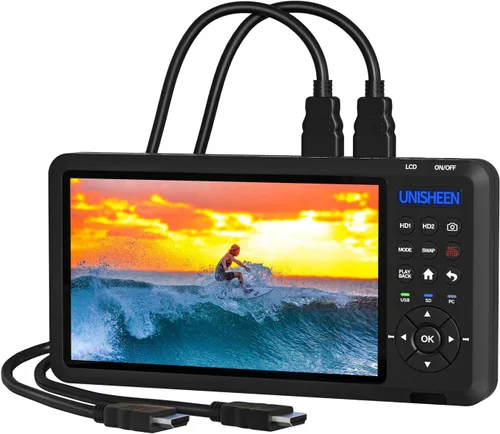 Miniatura 12 de Grabadora de video 1080P 60FPS USB2.0 con pantalla de 7 pulgadas, captura DVI/HDMI/CVBS/VGA/YPBPR desde VCR, DVD, cintas VHS, videocámaras, Hi8,