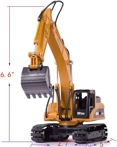 Miniatura 2 de Ailejia Excavadora de aleación Camión de construcción Camión de juguete Tractor Boy Toy Excavator Manual Modelos de equipos de construcción de metal