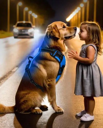 Miniatura 8 de Arnés para Perro Villabliss con Luz LED - Arnés para Perro Recargable para Caminatas Nocturnas, Tres Modos de Iluminación, Intermitente por Más