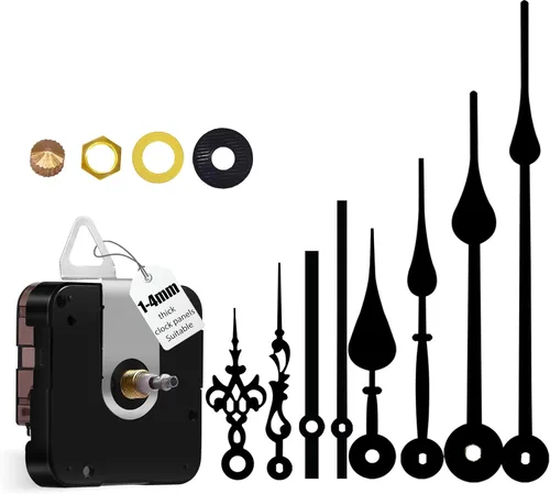 Miniatura 8 de Reloj de pared grande 12888 de repuesto de movimiento, piezas de reloj de alto par de torsión con eje I, mecanismo de reloj de cuarzo funciona