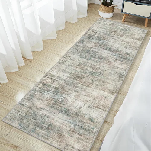 Miniatura 3 de Alfombras de Pasillo Lavables de 2'6''x8': Alfombra de Pasillo Moderna Abstracta para Interiores, Suave, Pelo Bajo, Alfombra Delgada, Multi