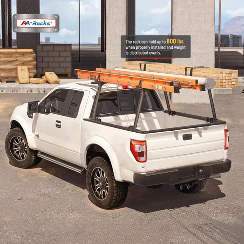 Miniatura 6 de Modelo APX25-Lite Soporte de Escalera de Aluminio Extensible para Camión Soporte de Escalera Ajustable para Camioneta (No Requiere Perforación)