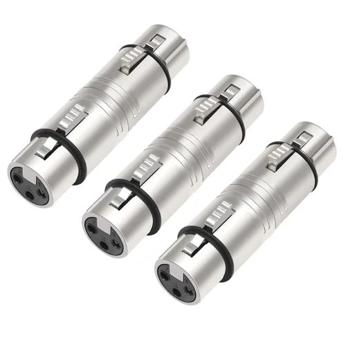 Miniatura 8 de Paquete de 3 adaptadores RCA hembra a XLR de 3 pines, convertidor de género cambiador de audio, adaptador XLR a RCA para amplificador mezclador