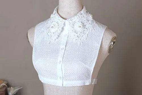 Miniatura 2 de Elegtiskas - Collar de media camisa desmontable para mujer y niña