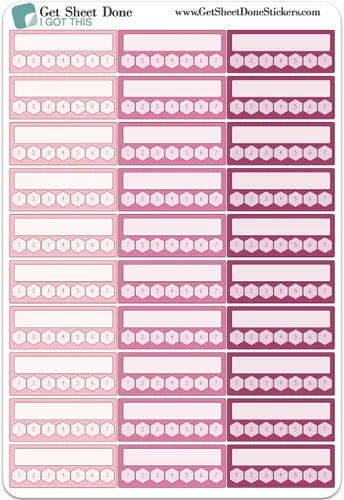 Miniatura 7 de Adhesivo Planificador Rastreador de Hábitos 30 Adhesivos por Hoja - Seguimiento de Metas de Salud Planificación Productividad - Bujo Vertical
