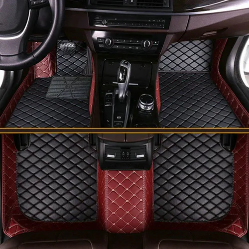 Miniatura 7 de Tapetes de piso de automóvil para el 99 % de los sedán, SUV deportivos, protección para todo tipo de clima, tapetes de cuero impermeables