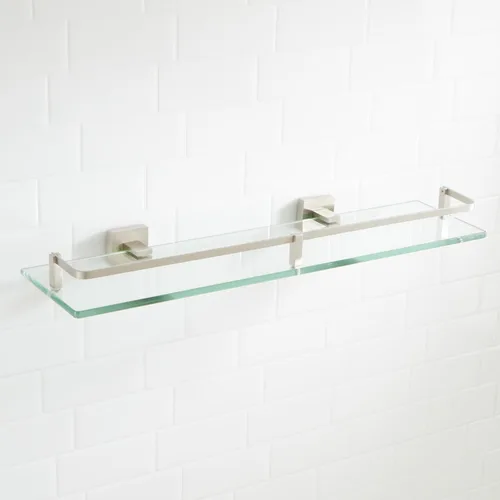 Miniatura 4 de Signature Hardware 295796 Albury Estante de baño de vidrio de 19-5/8