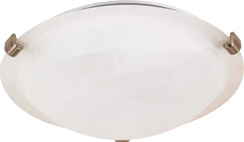 Nuvo 60/271 Cúpula empotrada de níquel cepillado de 16 pulgadas con cristal de alabastro Large Flush