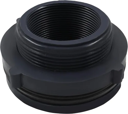 Paquete de 1 accesorio de mamparo de PVC de 2 pulgadas, rosca hembra NPT2 (2-1/4 pulgadas de diámetro interior) para barriles de lluvia, acuarios,