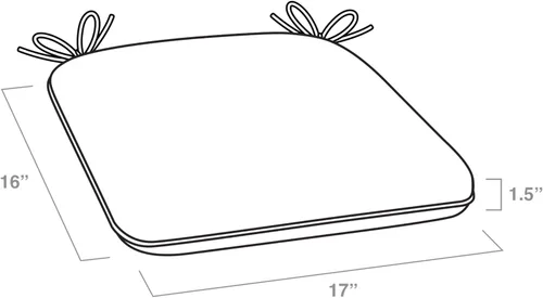 Miniatura 5 de Arden - Cojín de asiento de espuma para interiores y exteriores, paquete de 2, 17 x 16, cojín de patio, repelente al agua, resistente a
