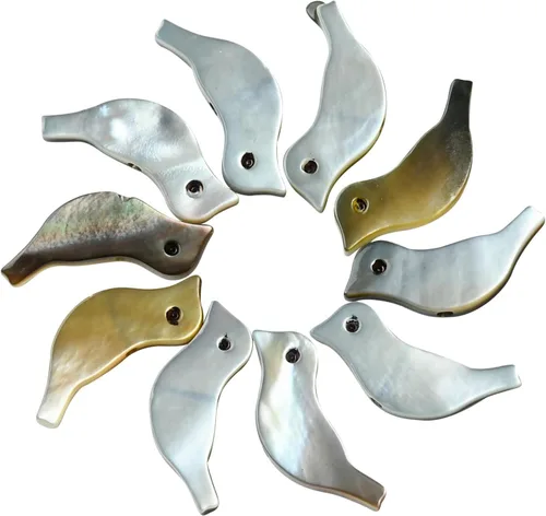 Miniatura 26 de LiQunSweet 10 cuentas de gato de concha natural, cuentas sueltas de cabeza de animal para collares, pulseras, aretes, fabricación de joyas, 0.394 x
