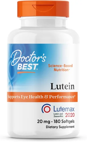 Miniatura 7 de Doctor's Best Suplemento de luteína de 20 mg con zeaxantina - Luteína para los ojos, vitaminas para la salud ocular para hombres y mujeres, apoyo a