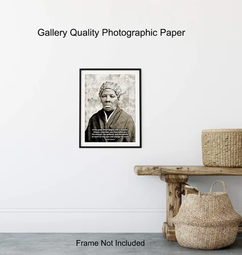 Miniatura 8 de Impresión artística negra de derechos civiles afroamericanos, cita motivacional de Harriet Tubman, decoración del hogar u oficina, regalo inspirador