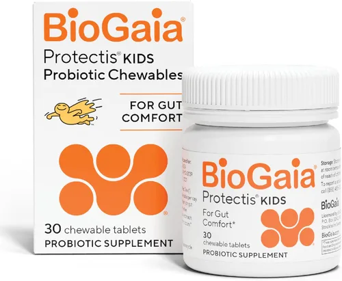 BioGaia Protectis Kids | Probiótico para mayores de 3 años | Alivia problemas digestivos ocasionales y promueve la regularidad | Sin alérgenos,
