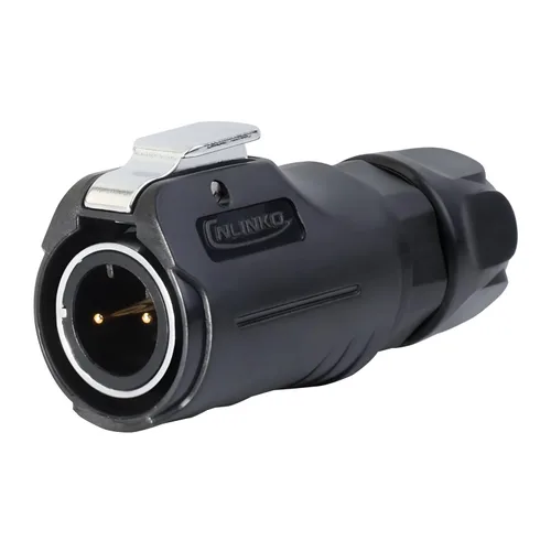 Miniatura 2 de CNLINKO LP-12 Conector de 2 pines IP68 Enchufe eléctrico circular impermeable para equipos al aire libre Maquinaria industrial solar DC 12V M12 2-8