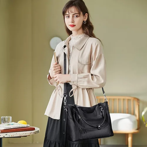Miniatura 8 de Over Earth Bolsos de hombro para mujer, bolso cruzado de cuero suave