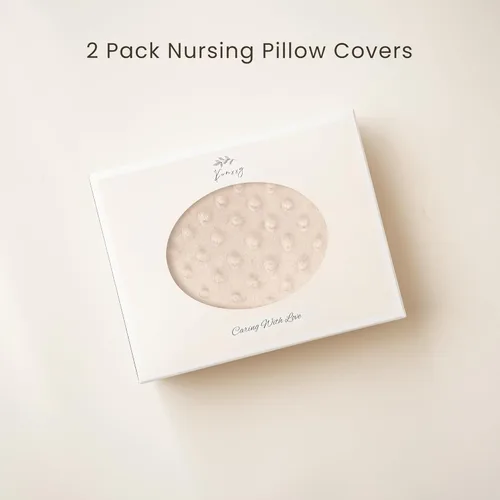Miniatura 6 de Konssy Paquete de 2 Fundas de Almohada de Lactancia, Cubiertas de Lactancia Suaves y Cómodas para Almohadas de Amamantamiento, Fundas de Almohada