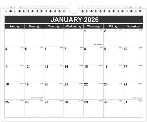 Miniatura 11 de Calendario pequeño de pared 2026 – Mini calendario 2026-2027 de enero de 2026 a junio de 2027, calendario pequeño de 18 meses con papel premium, 6 x
