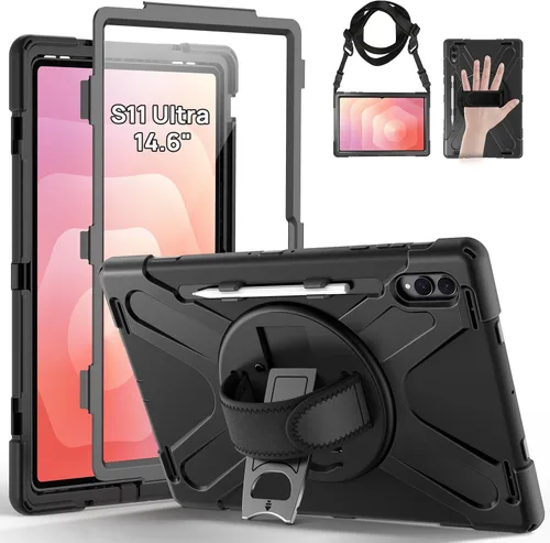 Miniatura 10 de Gerutek Funda para Samsung Galaxy Tab S6 Lite de 10.4 pulgadas 2024/2022/2020, funda protectora de cuerpo completo con protector de pantalla