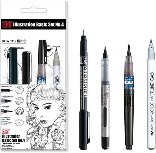 Miniatura 9 de Kuretake Zig Inktober - Juego de rotuladores para ilustración, dibujo de manga, letras y caligrafía, artista profesional, fabricado en Japón