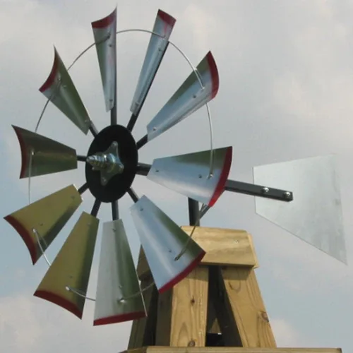 Miniatura 2 de Cabezal de molino de viento de 30 pulgadas con cola lisa e instrucciones para construir un molino de viento de 8 pies de alto