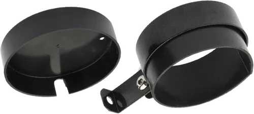 Miniatura 5 de Riloer Kit de soporte de reubicación de montaje lateral, 2 piezas de soporte de metal negro + soporte de instrumentos de motocicleta de fondo alto