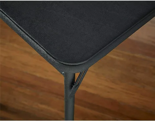 Miniatura 3 de Cosco Mesa Plegable Cuadrada 34" Acero Negro, Marco De Acero, Vinilo