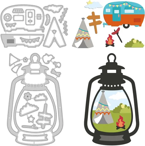 Miniatura 8 de GLOBLELAND Herramientas para asar a la parrilla, troqueles de corte para hacer tarjetas, troqueles de corte de barbacoa de primavera para bricolaje