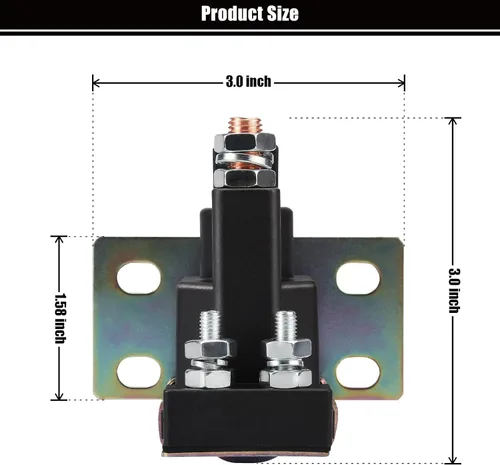 Miniatura 4 de EZGO TXT - Solenoide de 14 V y 4 terminales, se adapta al carrito de golf de gas EZGO TXT, OEM # 27153-G01, 27153G01, 612813