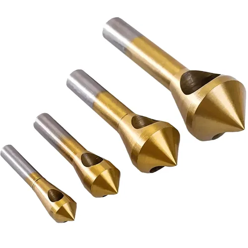 Juego de brocas avellanadas - 4 brocas de 90° para madera y metal - Kit de brocas avellanadoras de acero de alta velocidad