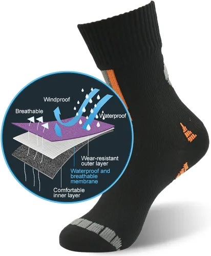 Miniatura 4 de RANDY SUN - Calcetines 100% impermeables, unisex, para practicar senderismo, caminar, correr, esquiar, etc