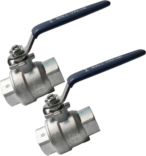 Miniatura 10 de Válvula de bola de acero inoxidable 316 de 1 pulgada hembra a macho, 2 piezas con rosca NPT de puerto completo, 1000 WOG, válvula de cierre