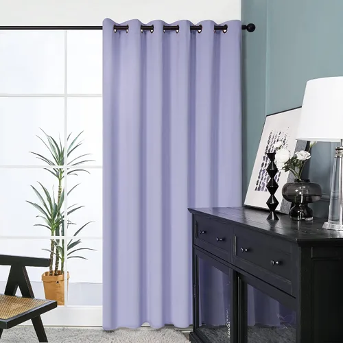 Miniatura 129 de Deconovo Cortina opaca, para oscurecer la habitación Gris claro