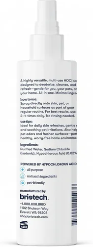 Miniatura 7 de BRIOTECH Aerosol de ácido hipocloroso puro y limpiador, solución tópica HOCl premium original, limpiador multiusos, aprobado para familias y apto