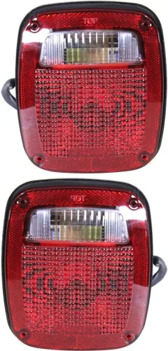 Par/juego de luces traseras para Jeep Wrangler TJ 1998-2006 del lado del conductor y del pasajero | CH2800161 + CH2801161 | 56018649AD + 56018648AD