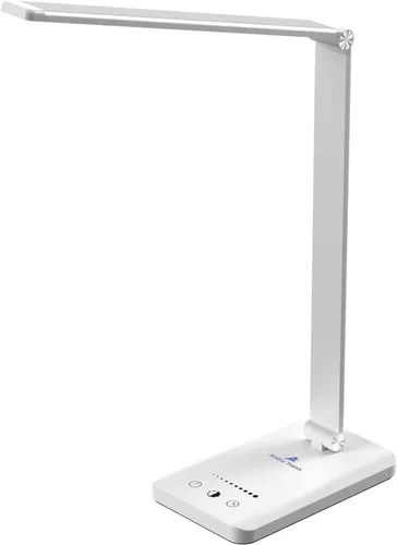 Miniatura 7 de Lámpara de escritorio LED Ambertronix con puerto de carga USB, luz de escritorio regulable para lectura y cuidado de los ojos para el hogar, con 5