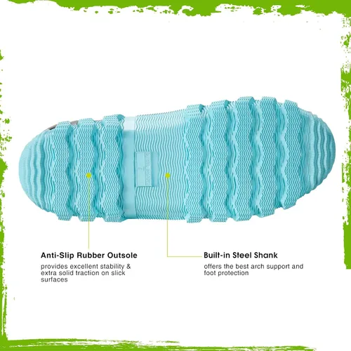 Miniatura 4 de TIDEWE Botas de goma para mujer, botas de lluvia aisladas de neopreno de 0.217in con vástago de acero, botas de caza impermeables de media