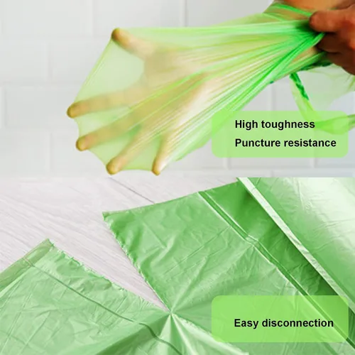 Miniatura 7 de TECHSHARE Bolsas de basura biodegradables de 1.2 galones, 80 unidades, bolsas de basura compostables, capacidad de 1.5 galones, color verde